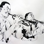 BLUES-&-JAZZ, India ink on paper, 30x21 cm (2014)