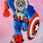 CAPTAIN NATIVE AMERICA , mixed media on canvas, 130x90 cm (2014)